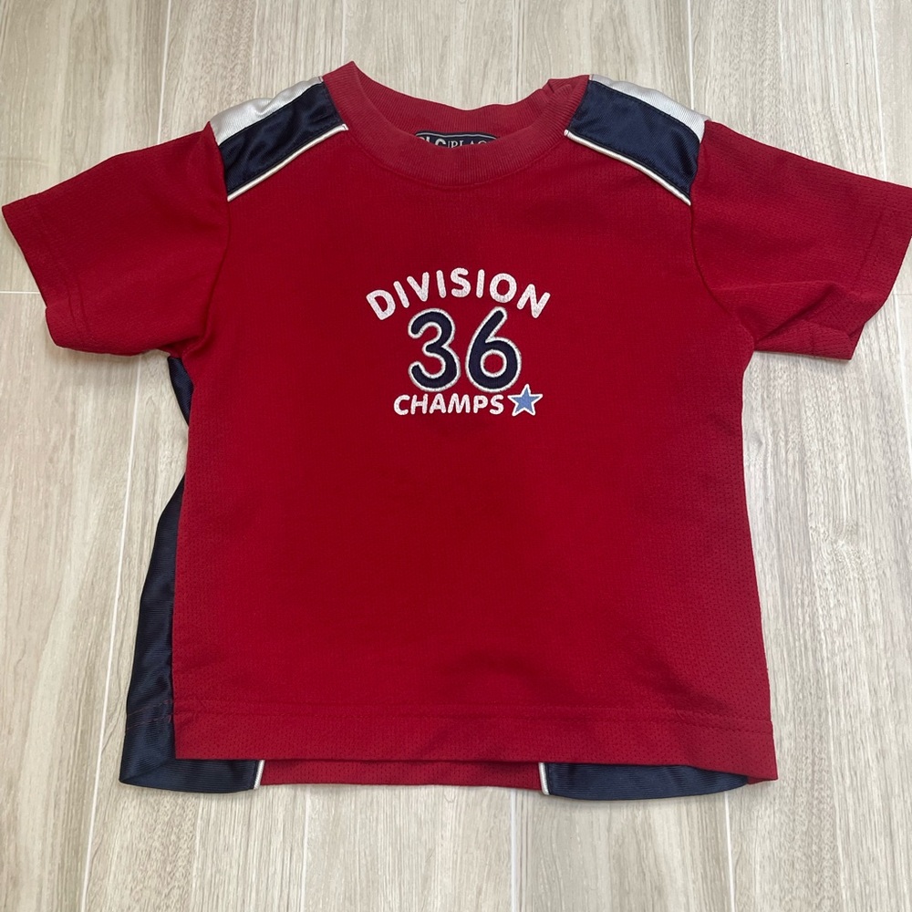 Place Red Short Sleeve Tee with Division Graphic
